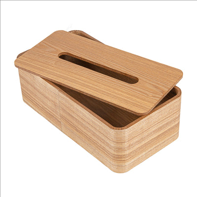 DISTRIBUTEUR MOUCHOIRS  26,5x14x8,5 CM NATUREL BOIS (1 UNITÉ)