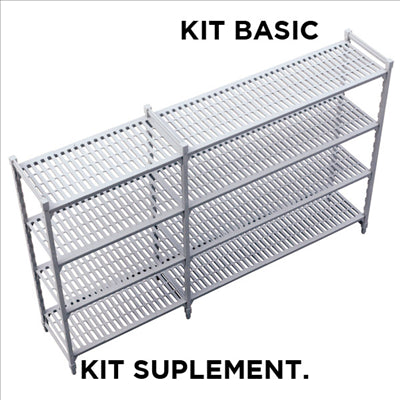 SUPPLÉMENTAIRE ÉTAGÈRE WINDSHELVING  61x91x180 CM GRIS ACIER (1 UNITÉ)