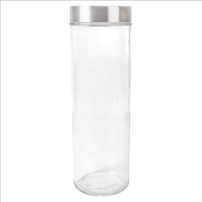 POT STOCKAGE CYLINDRIQUE 1900 ML Ø10x31 CM TRANSPARENT VERRE (12 UNITÉS)