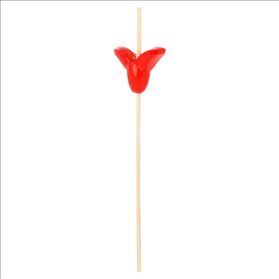 PIQUES "TULIPE"  12 (h) CM NATUREL BAMBOU (100 UNITÉS)