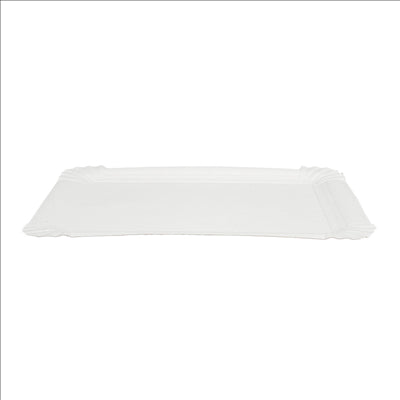 PLATEAUX PÂTISSERIE - PETITS  280 G/M2 20x16,5CM BLANC CARTON (250 UNITÉS)