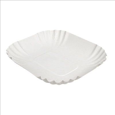 PLATEAUX  300 G/M2 15x12x2 CM BLANC CARTON (2000 UNITÉS)