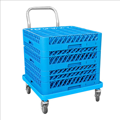 CHARIOT TRANSPORT POUR RACKS  54x54x81 CM BLEU PP (1 UNITÉ)