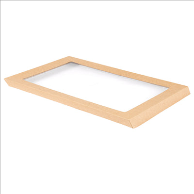 COUVERCLES POUR BOÎTES 253.16  300 G/M2 + PET 56,4x25,5x3 CM NATUREL KRAFT (50 UNITÉS)