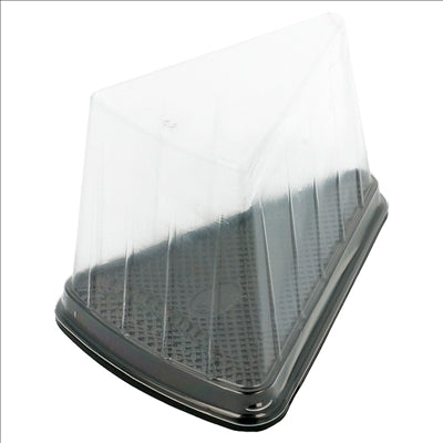 300 U. RÉCIPIENTS TRIANGULAIRES POUR GÂTEAUX  12,4x8,75x8,2CM TRANSPARENT PET (300 UNITÉS)