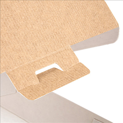 BOÎTES HAMBURGER 'THEPACK' 220 G/M2 17,6x16,8x7,8 CM (XL) NATUREL CARTON ONDULÉ NANO-MICRO (300 UNITÉS)