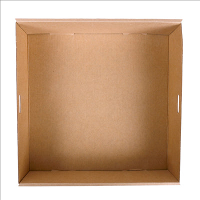 BOÎTES "TRAITEUR" S  375 G/M2 22,5x22,5x6 CM NATUREL KRAFT (100 UNITÉS)