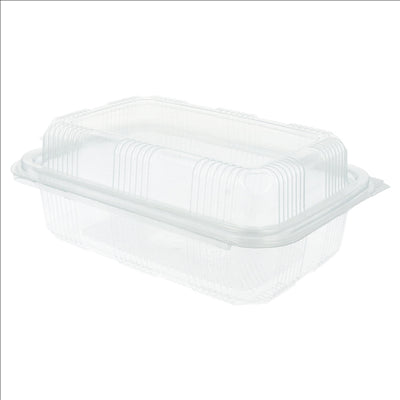 RÉCIPIENTS PÂTISSERIES + COUVERCLE 1 L 14,2x20,7x7,8 CM TRANSPARENT RPET (400 UNITÉS)