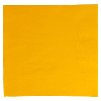 SERVIETTES ECOLABEL 2 PLIS  18 G/M2 39x39 CM JAUNE SOLEIL OUATE (1600 UNITÉS)