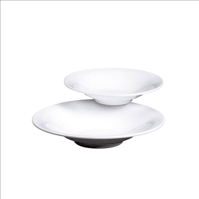 ASSIETTES CREUSES  Ø 28 CM BLANC PORCELAINE (12 UNITÉS)