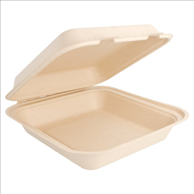 COQUILLES "M" 'BIONIC'  20x20x7,5 CM NATUREL BAGASSE (250 UNITÉS)