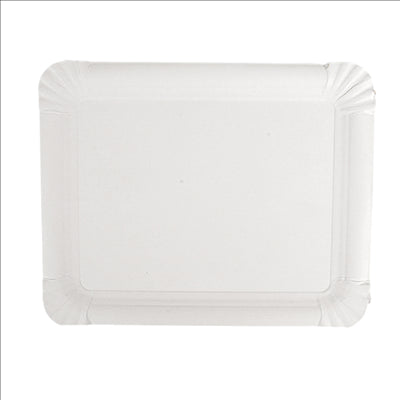 PLATEAUX PÂTISSERIE - PETITS  280 G/M2 20x16,5CM BLANC CARTON (250 UNITÉS)