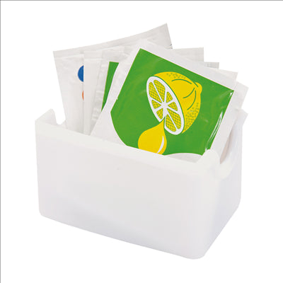 RÉCIPIENTS MULTI-USAGES  8,5x6,5x5 CM BLANC PS (1 UNITÉ)