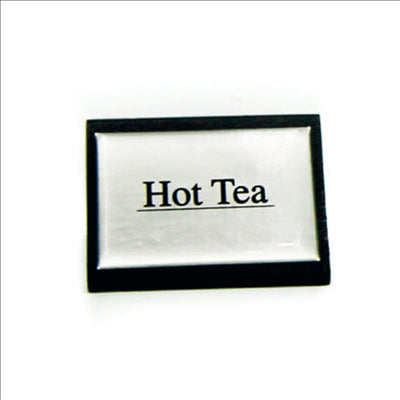 AFFICHAGES "HOT TEA"  7,5x4,5 CM NOIR BOIS (1 UNITÉ)