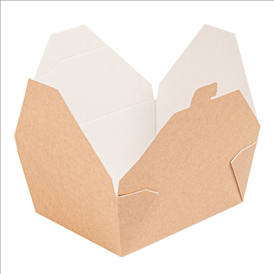 BOÎTES AMÉRICAINES MICRO-ONDABLES 'THEPACK' 1350 ML 220 + 12PP G/M2 15,2x12,1x6,5 CM NATUREL CARTON ONDULÉ NANO-MICRO (300 UNITÉS)