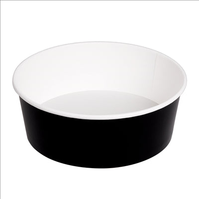 POTS SALADIERS 1300 ML 337 G/M2 + PE Ø 18,7/16x7 CM NOIR CARTON (300 UNITÉS)