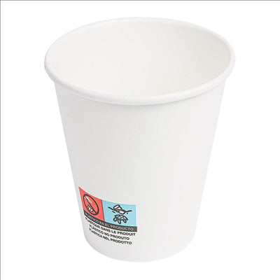 GOBELETS VENDING BOISSONS CHAUDES 1 PAROI 150 ML 210 + 18 PE G/M2 Ø7,1/4,6x7,9 CM BLANC CARTON (1000 UNITÉS)