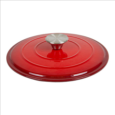 COCOTTE RONDE AVEC COUVERCLE 1,9 L Ø 23x5,8 CM ROUGE FER (4 UNITÉS)