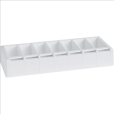 DISTRIBUTEUR POUR ÉTIQUETTES 5x2,5 CM  49,5x19,5x7,5 CM BLANC ABS (1 UNITÉ)