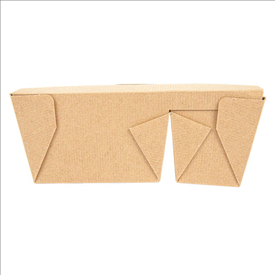 BOÎTES AMÉRICAINES 2 COMPART. 'THEPACK' 900+450ML 220 + 12PP G/M2 15,2x12,1x6,5CM NATUREL CARTON ONDULÉ NANO-MICRO (300 UNITÉS)