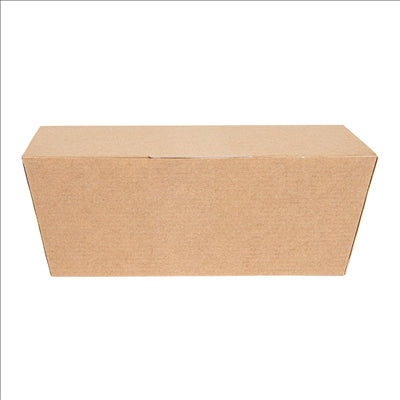 BOÎTES "LUNCH BOX" COUVERCLES 'THEPACK' 500 ML (16 oz) 220 G/M2 14x9,7x5 CM NATUREL CARTON ONDULÉ NANO-MICRO (480 UNITÉS)