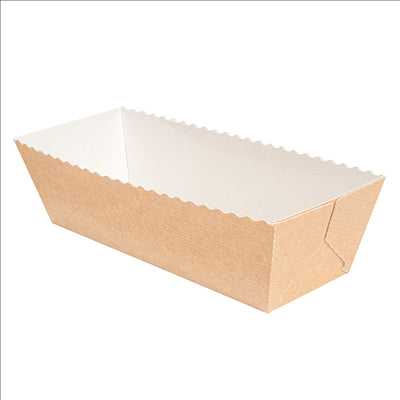 MOULES CUISSON PÂTISSERIE  230 G/M2 20,2x6,8x6,2 CM NATUREL KRAFT (300 UNITÉS)