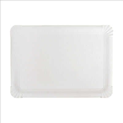 PLATEAUX PÂTISSERIE - PETITS  300 G/M2 26x18CM BLANC CARTON (250 UNITÉS)