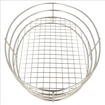 BASKET OVALE 'ARTINOX'  28x20,5x5,7 CM ARGENTE INOX (24 UNITÉS)