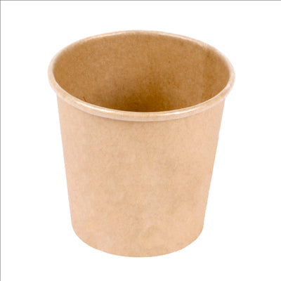 PETITS POTS 105 ML (3,5 oz) 210 + 18 PE G/M2 Ø6/4,5x5,8 CM MARRON CARTON (1000 UNITÉS)