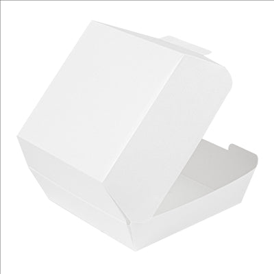 BOÎTES HAMBURGER 'THEPACK' 230 G/M2 13x12,5x6,2 CM (S) BLANC CARTON ONDULÉ NANO-MICRO (450 UNITÉS)