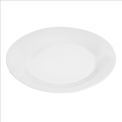 ASSIETTES PLATES  Ø 23 CM BLANC PORCELAINE (36 UNITÉS)