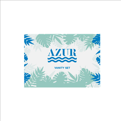 VANITY SET EN SACHET BLANC 'AZUR'  6x10,5 CM (250 UNITÉS)