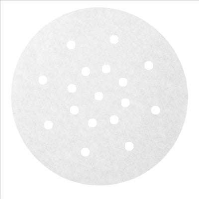 PAPIERS PERFORÉS POUR DIM-SUM 183.05  40 G/M2 Ø17 CM BLANC PARCH.INGRAISSABLE (2000 UNITÉS)