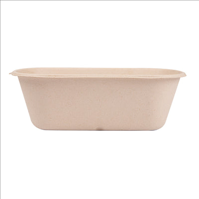 LUNCH BOXES 1 COMPART. 'BIONIC' 1000 ML 22x12,9x6,85 CM NATUREL BAGASSE (500 UNITÉS)