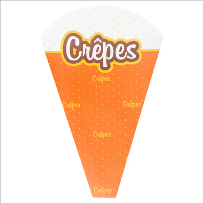 CONES 'CRÊPES' 170 G/M2 12x2,5x19 CM BLANC CARTON (2000 UNITÉS)