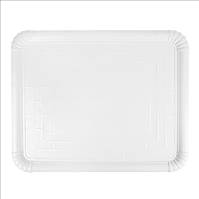 PLATEAUX PÂTISSERIE - MOYENS  1270 G/M2 40x50 CM BLANC CARTON (25 UNITÉS)