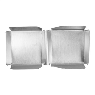 BURGER BOX 'ARTINOX'  25,2x13x3 CM ARGENTE INOX (12 UNITÉS)