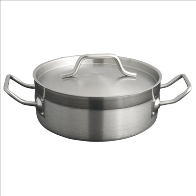 SAUTOIR AVEC COUVERCLE 6 L Ø 28x10 CM ARGENTE INOX (1 UNITÉ)