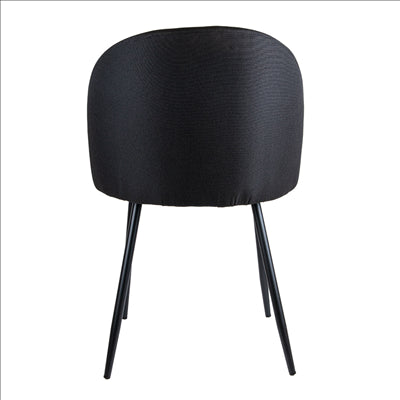 CHAISE 'SUPRA-TEK'  52x50x78 CM NOIR POLYESTER (4 UNITÉS)