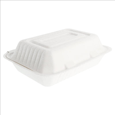 COQUILLES 'BIONIC' 1 L 16,5x22,5x6,4 CM BLANC BAGASSE (200 UNITÉS)