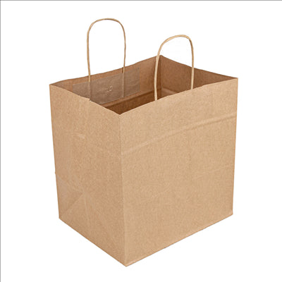 SACS SOS TRAITEUR AVEC ANSES  80 G/M2 24+15x29 CM NATUREL KRAFT (250 UNITÉS)