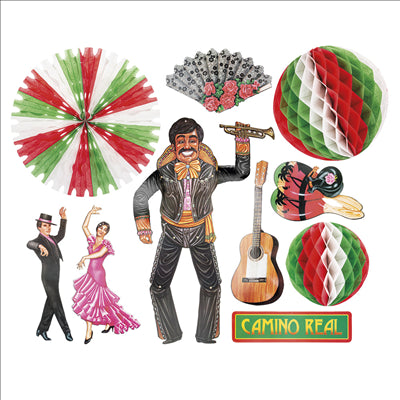 KIT DE DECORATION "HAPPY FIESTA"  65x49 CM ASSORTI CARTON (1 UNITÉ)