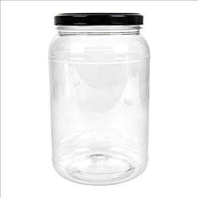 POT AVEC COUVERCLE 1000 ML Ø10,8x17 CM TRANSPARENT PET (51 UNITÉ)