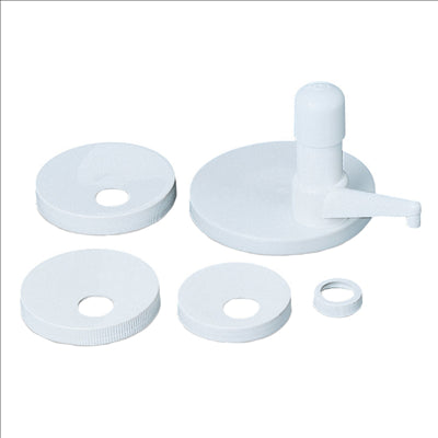 POMPE PRODUITS VISQUEUX - KIT 5 COUVERCLES  34,5 CM BLANC PLASTIQUE (1 UNITÉ)