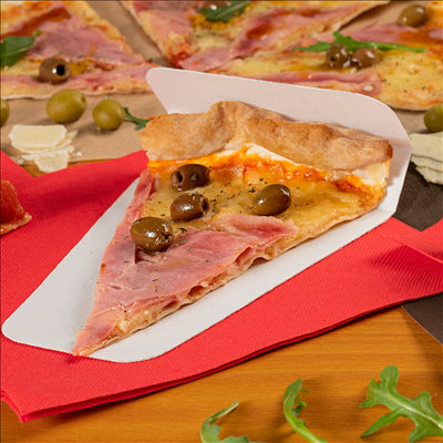 ATTRAPE PIZZA 'THEPACK' 230 G/M2 12x15,4x2,7 CM BLANC CARTON ONDULÉ NANO-MICRO (1600 UNITÉS)