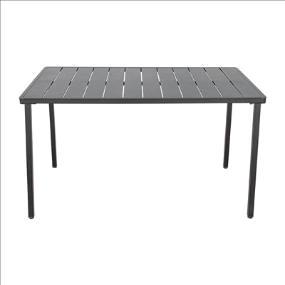 TABLE RECTANGULAIRE 'SUPRA-TEK'  130x70x75 CM NOIR FER (1 UNITÉ)
