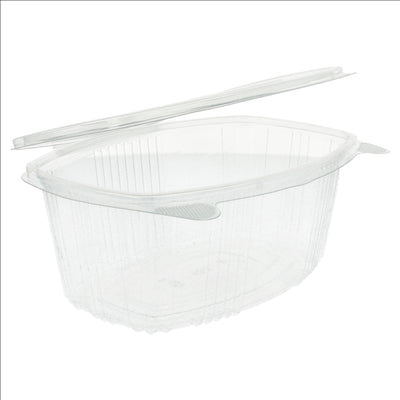 RÉCIPIENTS + COUVERCLE 1 L 17,7x12,5x8,5 CM TRANSPARENT RPET (400 UNITÉS)