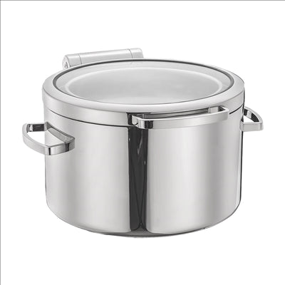 RÉCIPIENT À SOUPE AVEC FENÊTRE 11 L Ø 46x45x26,5 CM ARGENTE INOX + CRISTAL (1 UNITÉ)