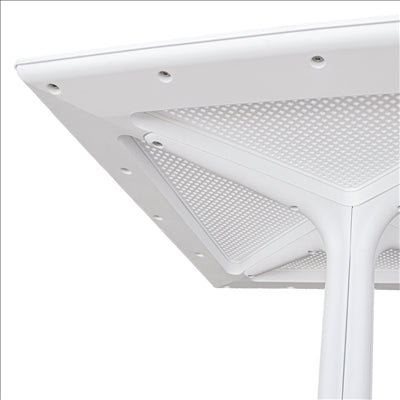 TABLE CARRÉE 'SUPRA-TEK'  80x80x75 CM BLANC PP (1 UNITÉ)