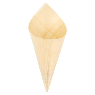 CORNETS EN FEUILLE DE PEUPLIER  12,5 CM NATUREL BOIS (1000 UNITÉS)